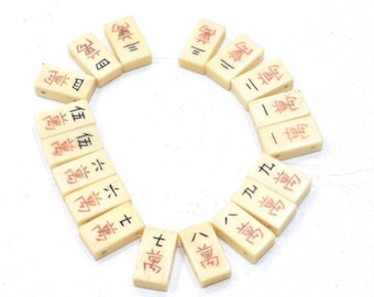 Beads Chinese Mahjong Tile Rectangular Beads