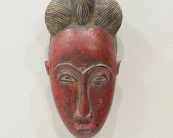 African Mask Baule Tribe Passport Mask Mali