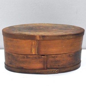 Tibetan Oval Wood Almond Butter Box Bhutan