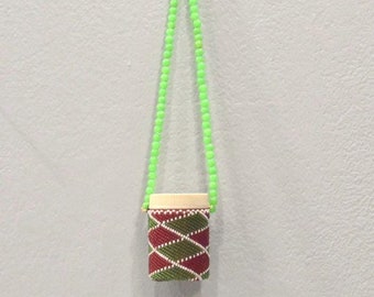 African Zulu Beaded Medicine Jar Necklace RSA