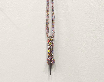 African Zulu Beaded Charm Necklace RSA
