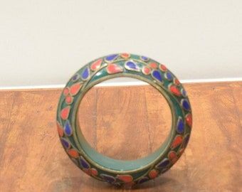 Bracelet Inlaid Stone Lucite Bangle Bracelet