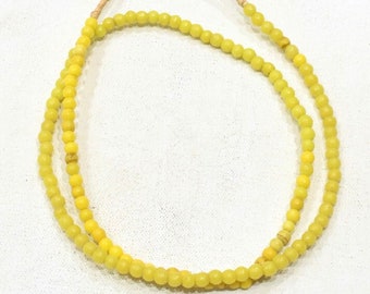 Beads African Light Yellow Glass Beads