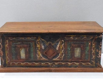 Indonesian Carved Vintage Storage Chest Java