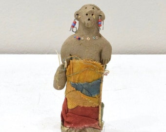 African Painted Clay Wise Man Nativity Doll Samburu Kenya