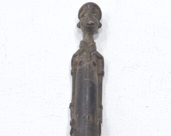 African Bronze Lobi Flute Burkina Faso
