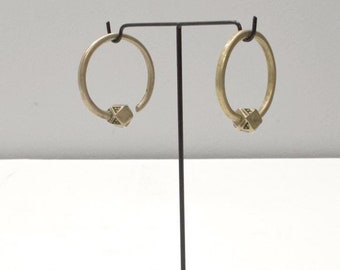 African Tuareg Tsebit Silver Gauge Earrings Mali