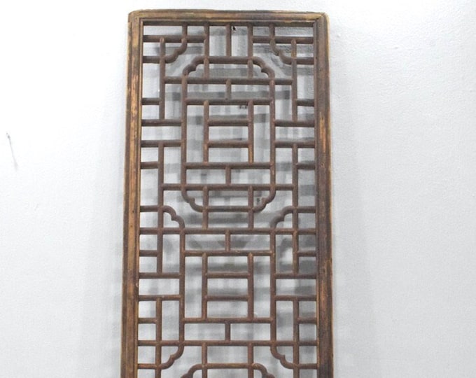 Chinese Carved Wood Window Panel - Etsy