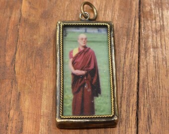 Pendant Spiritual Framed Picture Dalia Lama Charm Pendant