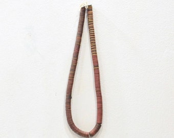 African Vinyl Record Bead Strand Necklace Mali