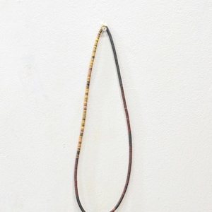 African Vinyl Record Bead Strand Necklace Mali