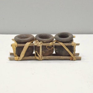 African Triple Black Clay Storage Pot&#39;s Kenya
