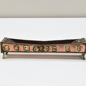 Tibetan Brass Mantra Incense Burner