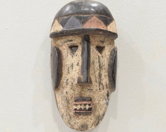 African Songye Carved Wood Mask DRC