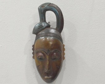 African Baule Crest Mask Akan Tribe