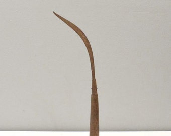 Thai Metal and Wood Sickle Rice Cutter Tool Thailand