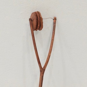 African Fork Sistrum Shaker Rattle Bottle Caps Kamba