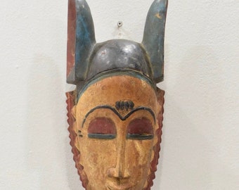 African Mask Baule Tribe Passport Mask Mali