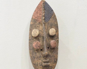 African Grebo Carved Wood Mask Liberia