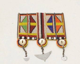 African Masai Beaded Necklace Pendant Kenya
