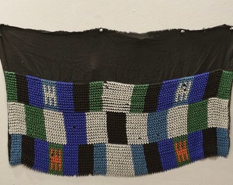 African Zulu Old Beaded Womens Shawl