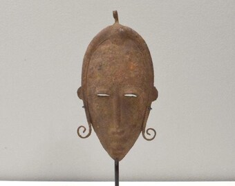 African Old Baule Metal Mask Mali
