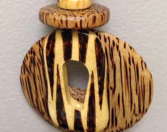 Philippines Natural Wood Cord Pendant Necklace