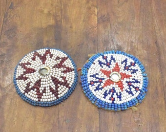 Middle Eastern Beaded Banjara Medallion Pairs