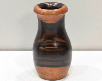 Kamagong Wood Vase Carved  Philippines