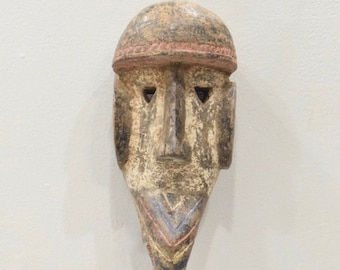 African Songye Carved Wood Mask DRC