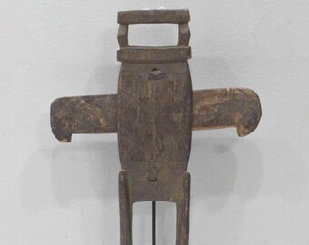 African Dogon Tribe Granary Door Lock Mali