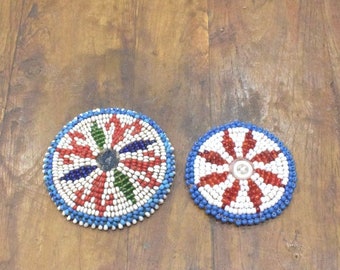 Middle Eastern Beaded Banjara Medallion Pairs