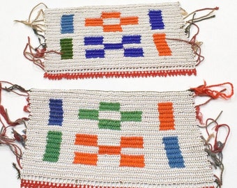 African Zulu Pair Beaded Dance Anklets South Africa