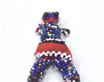 African Zulu Beaded Folk Art Doll RSA