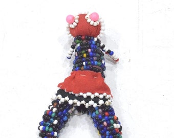 African Zulu Beaded Folk Art Doll RSA