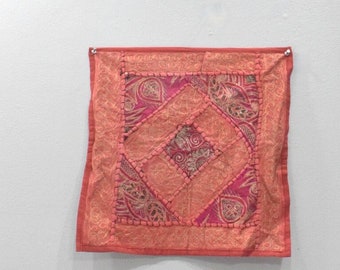 Pillow Case Hand Embroidered Patchwork India