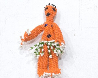 African Zulu Beaded Folk Art Doll RSA