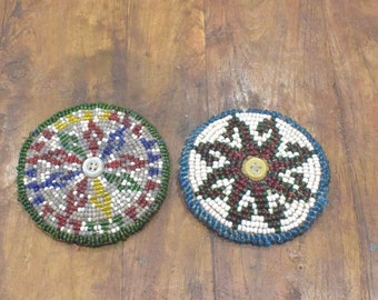 Middle Eastern Beaded Banjara Medallion Pairs