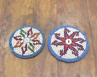Middle Eastern Beaded Banjara Medallion Pairs