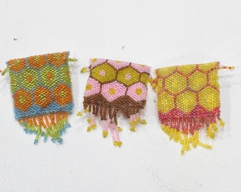 Indonesian 3 Assorted Beaded Pouches