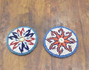 Middle Eastern Beaded Banjara Medallion Pairs