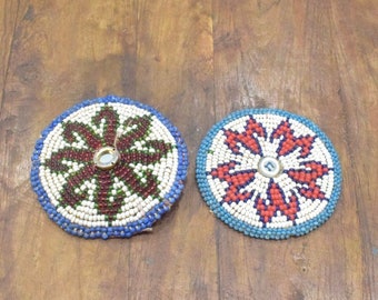 Middle Eastern Beaded Banjara Medallion Pairs