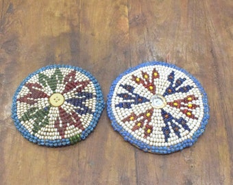 Middle Eastern Beaded Banjara Medallion Pairs
