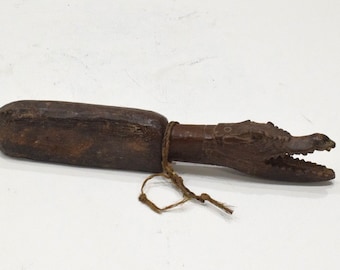 Papua New Guinea Wood Crocodile Head Hammer