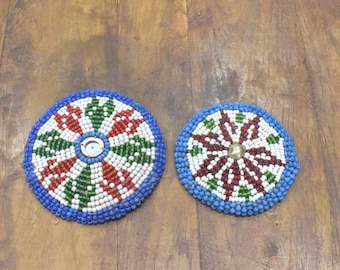 Middle Eastern Beaded Banjara Medallion Pairs