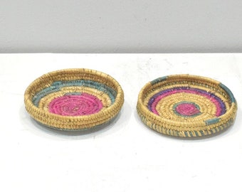Ethiopian Basket  Lid Pairs For Wall Display