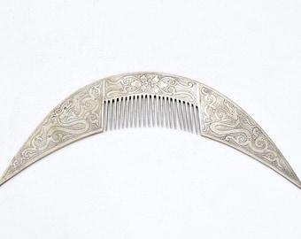 Chinese Miao Hill Tribe Silver Comb