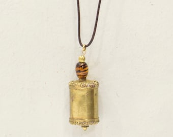 Necklace Cord India Brass Pendant