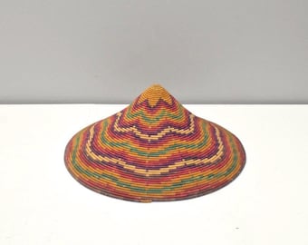 African Nubian Woven Plate Cover Basket