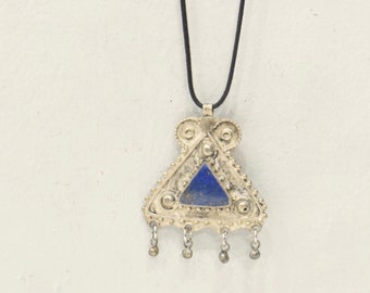 Necklace Cord Middle Eastern Lapis Pendant